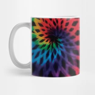 Reverse Double Spiral Neon Tie Dye Mug